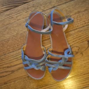 Blue Braided Sandals
